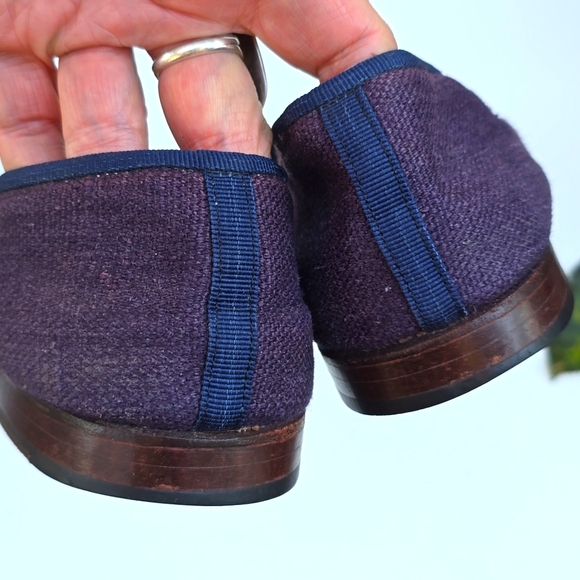 ☠️ STUBBS & WOOTTON Needlepoint Linen Skull x Bones Loafer Slippers Mens: 8.5 - Picture 3 of 6